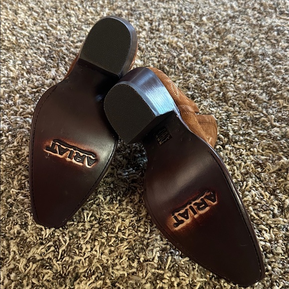 Ariat Brown Suede Ankle Boots - Picture 3 of 3